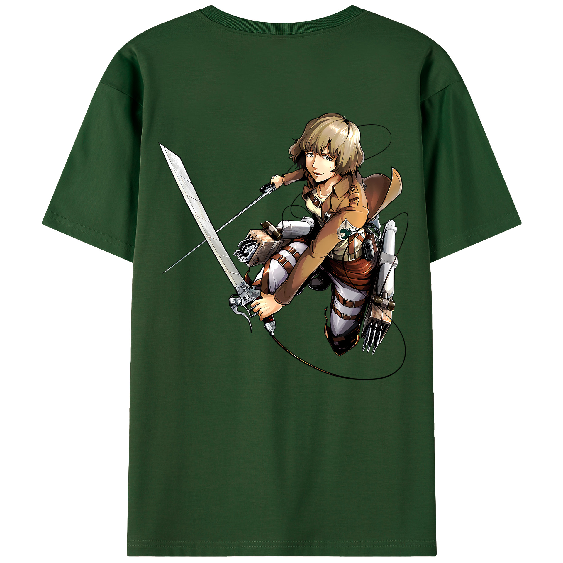 （画像用） 進撃の巨人 ヒツチ Attack on Titan Hitch 綿100％半袖Tシャツ（背面プリント）